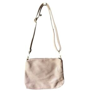 JEN & CO EMMA Adjustable Crossbody Bag Purse Vegan Leather Cream Beige Handbag